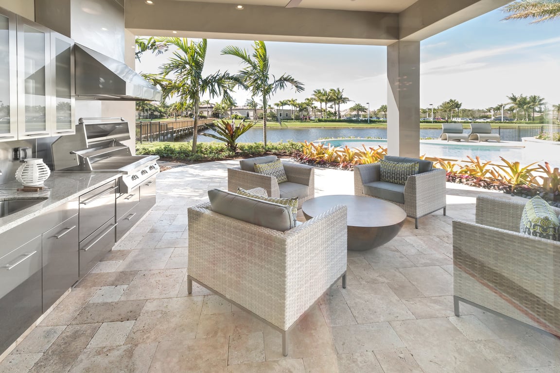 Outdoor patio kitchen luxury exterior